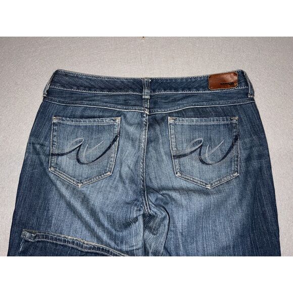 Express Wide Leg Jeans 10L Flare Medium Wash - Picture 5 of 5